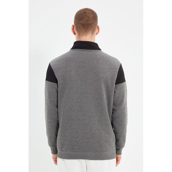 NWT Trendyol Men Regular fit Standing collar Knitted Sweatshirt - Picture 5 of 9